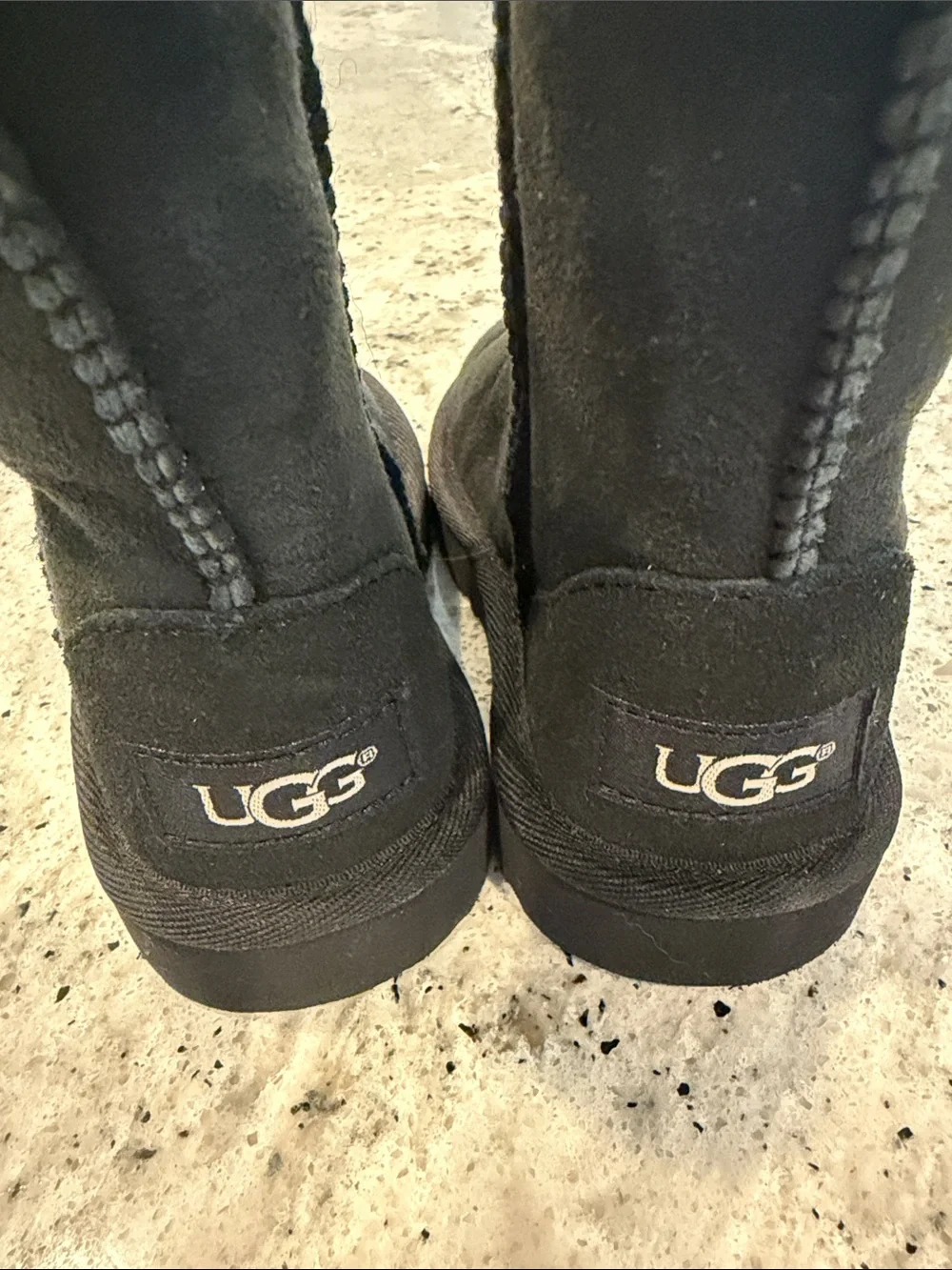 Toddler Ugg Classic Leather Shearling Lined Boots Size 8T